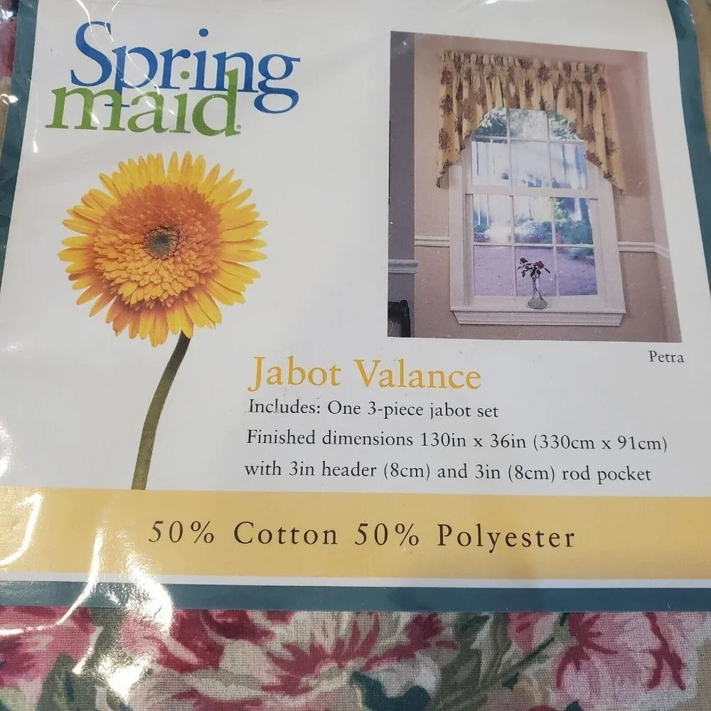 Springmaid 3 Piece Jabot Valance Set 130